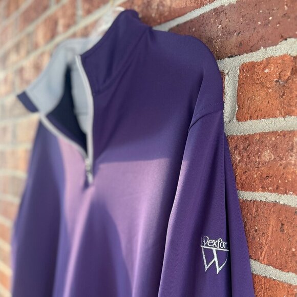 Peter Millar Mens L Purple Quarter-Zip Wexford Golf Club Hilton Head Island SC - Picture 7 of 9